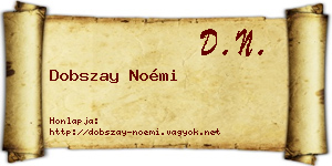 Dobszay Noémi névjegykártya
