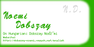 noemi dobszay business card